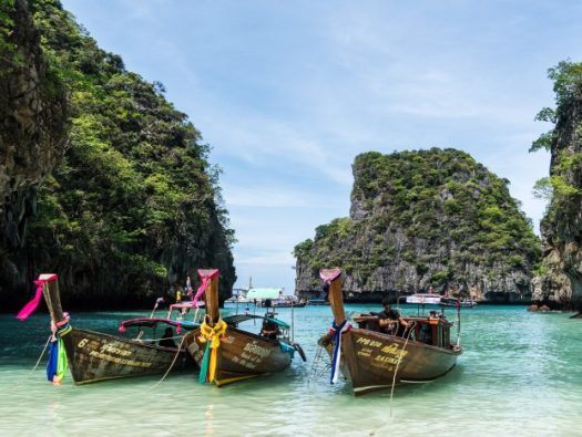 Phuket beach boat thailand island