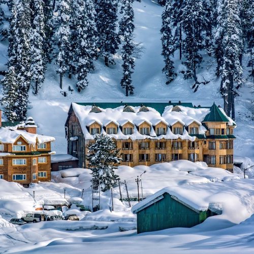 landscape SNOW KASHMIR HOUSE