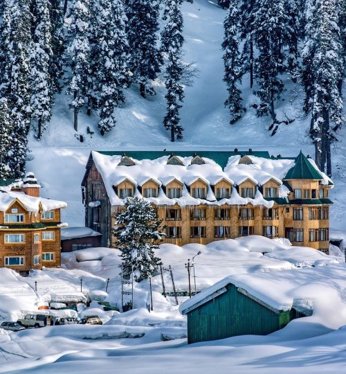 landscape SNOW KASHMIR HOUSE